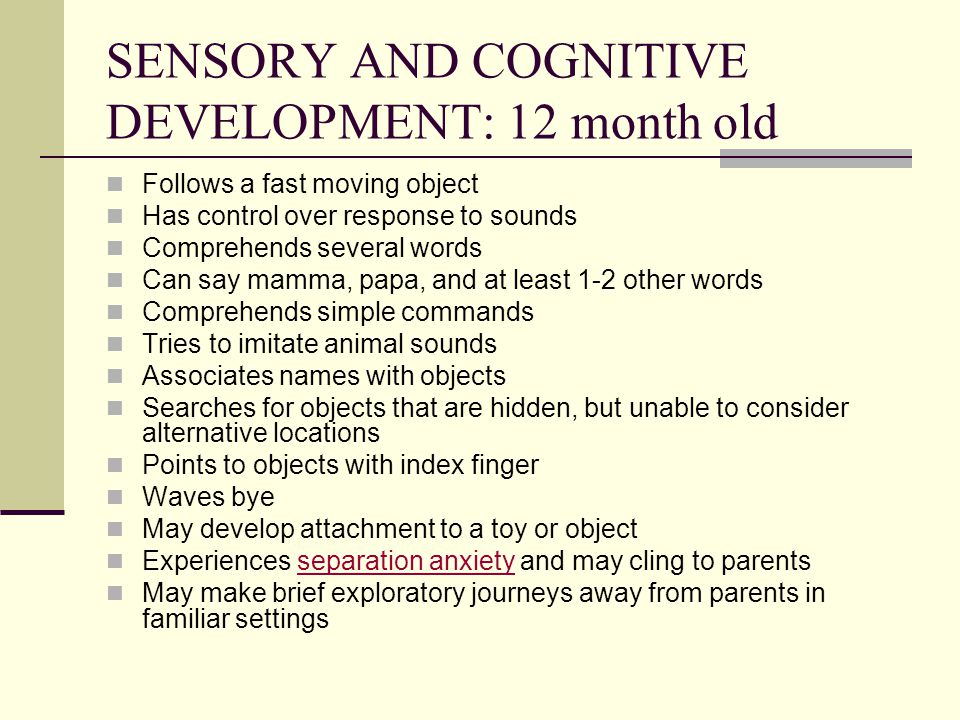 Cognitive milestones for 1 year olds hotsell